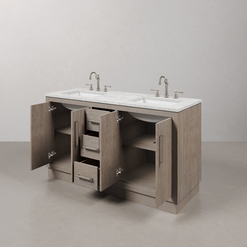 Hugo 60'' W Vanity, Chrome