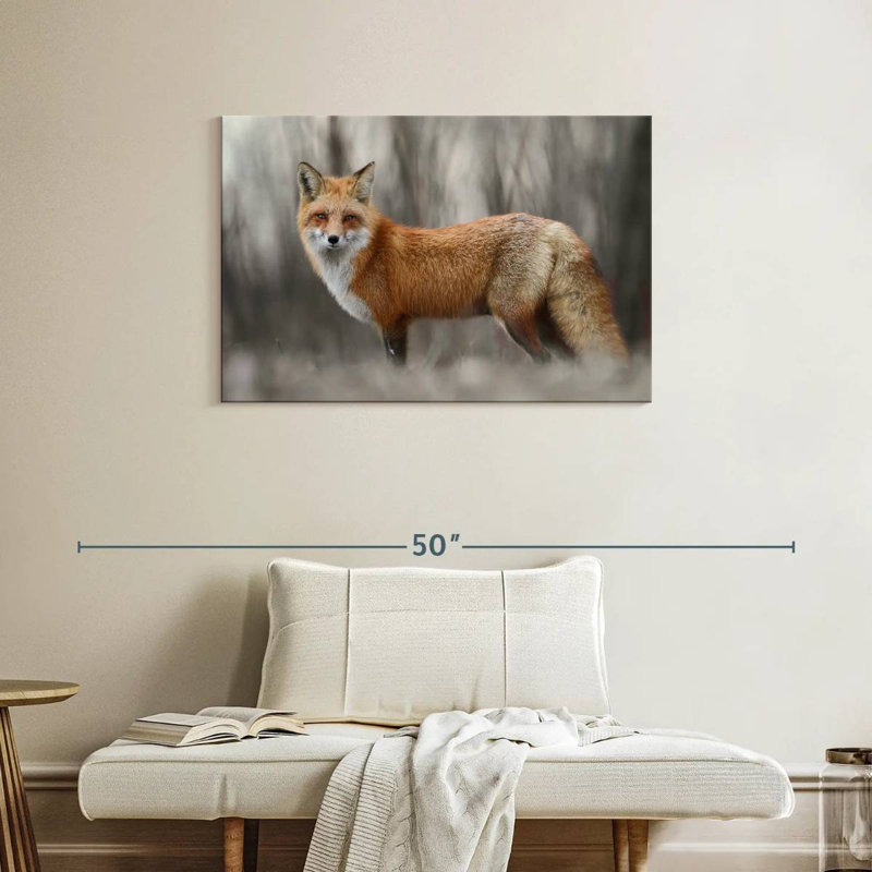 Renard roux charmant Brampt, H 24 po x l 36 po