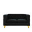 Mélange de velours noir 3 + 2. Livraison rapide chez nous. Capacité de poids de 250 lb / siège. Cadre en pin, eucalyptus, contreplaqué. Mousse + siège à ressorts. Revêtement en coton. Pieds en métal. Assemblage requis 3
