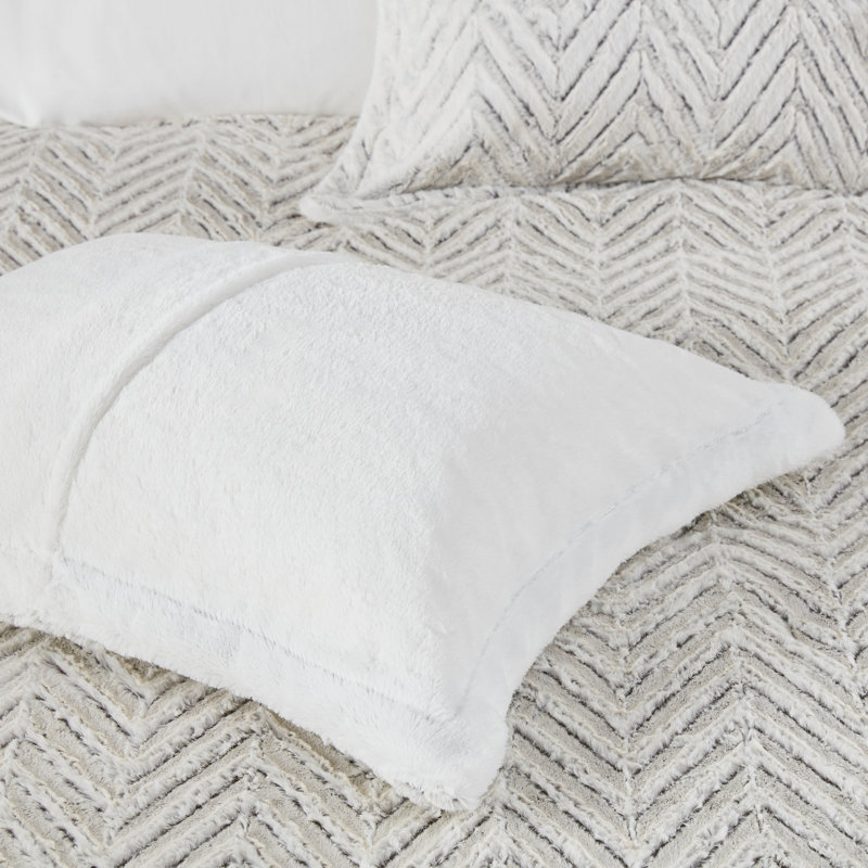 Ivory King Faux Fur Down Alternative Comforter Set