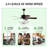 52'' Crystal Shade Ceiling Fan Lamp ,3 Speed ,4 Timing , 5 Reversible Blades Crystal Ceiling Fan ,5PCS*E12  (NO Include Bulb) --  Hand Pull Chain
