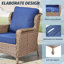 Ensemble de chaises longues d'extérieur 5 pièces avec table d'appoint et repose-pieds-134503207