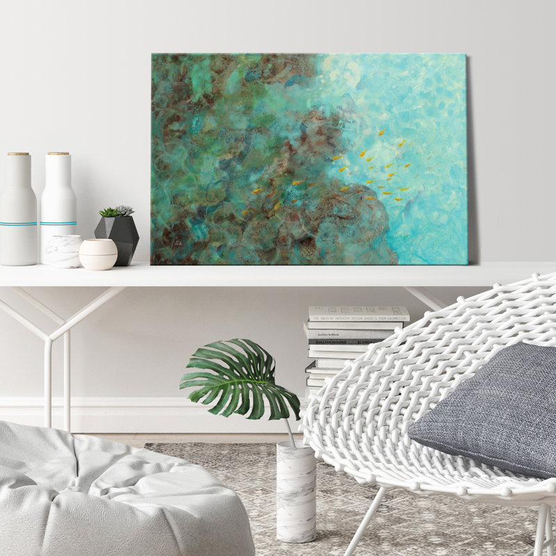 Over The Reef by Jennifer Webb - Wrapped Canvas Print, 102 cm H x 152 cm W, Black