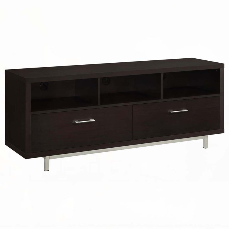 Meuble télé avec rangement 60 po Cappuccino, Brun