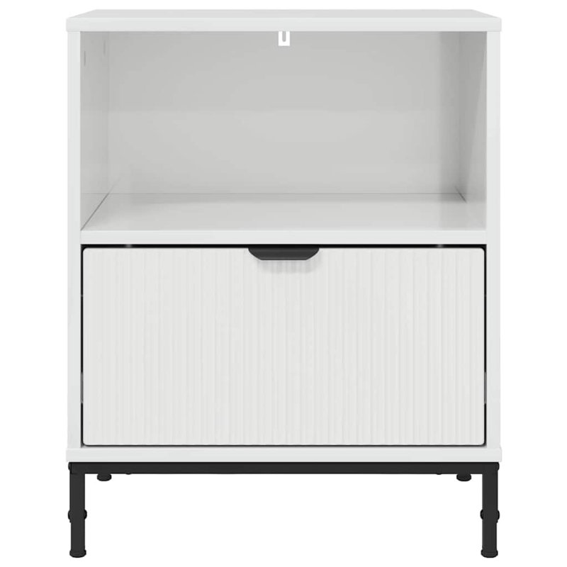 Bedside Table , High Gloss White