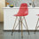 Tabouret Bagimont de 29,5 po de hauteur - Tabouret de bar Mid-Century lustré moderne avec base en chrome doré poli