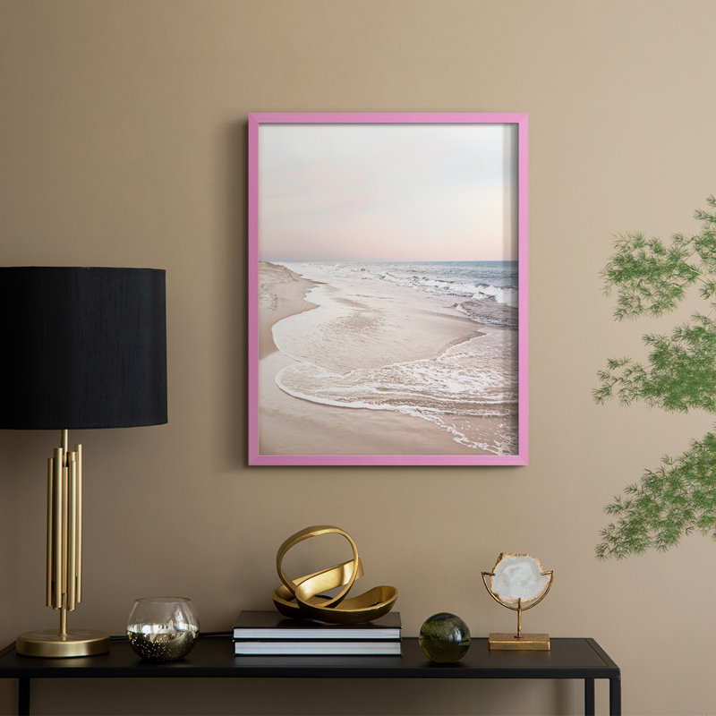 Corolla Soft Sunset, reproduction encadrée - bois massif, H 30 po x l 24 po, Rose