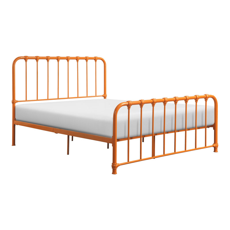 Anite Metal Platform Bed, Navy, Full