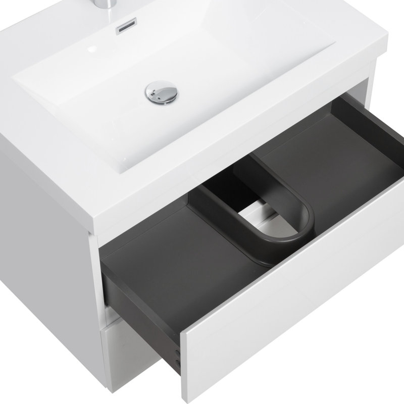 Wall Mounted Bathroom Vanity, White