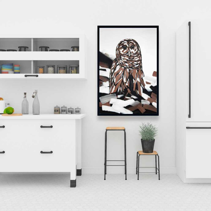 Tawny Owl Wildlife Bedroom Canvas - Home Decor Art Print