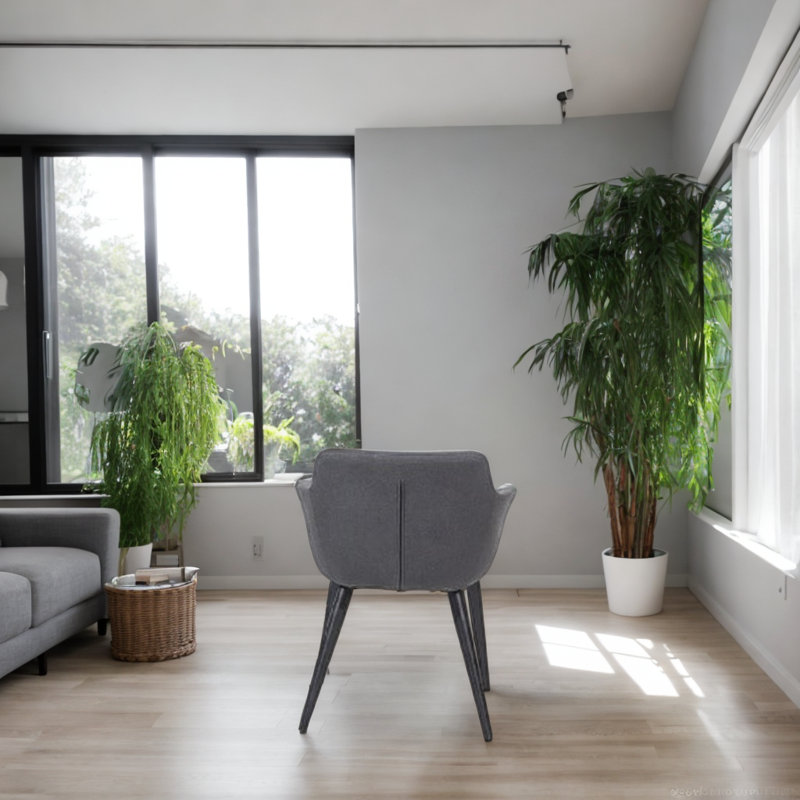 Chaise en tissu Ecneref, Graphite