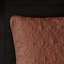 Couvre-lit réversible 3 pièces pour grand lit en argile rouge, surdimensionné avec matelassage, rembourrage en coton prélavé, confort durable, comprend deux taies décoratives, lit rouge lavable à la machine, avec matelassage