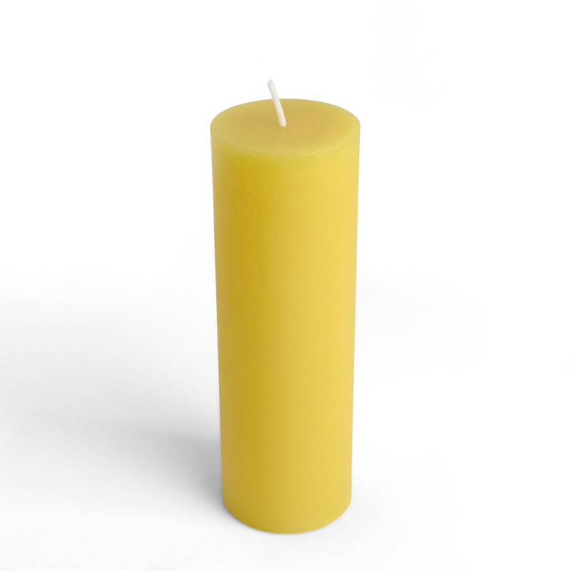 2 X 6 Inch Pillar Floating Candle, 1, Yellow, 9" H x 3" W x 3" D
