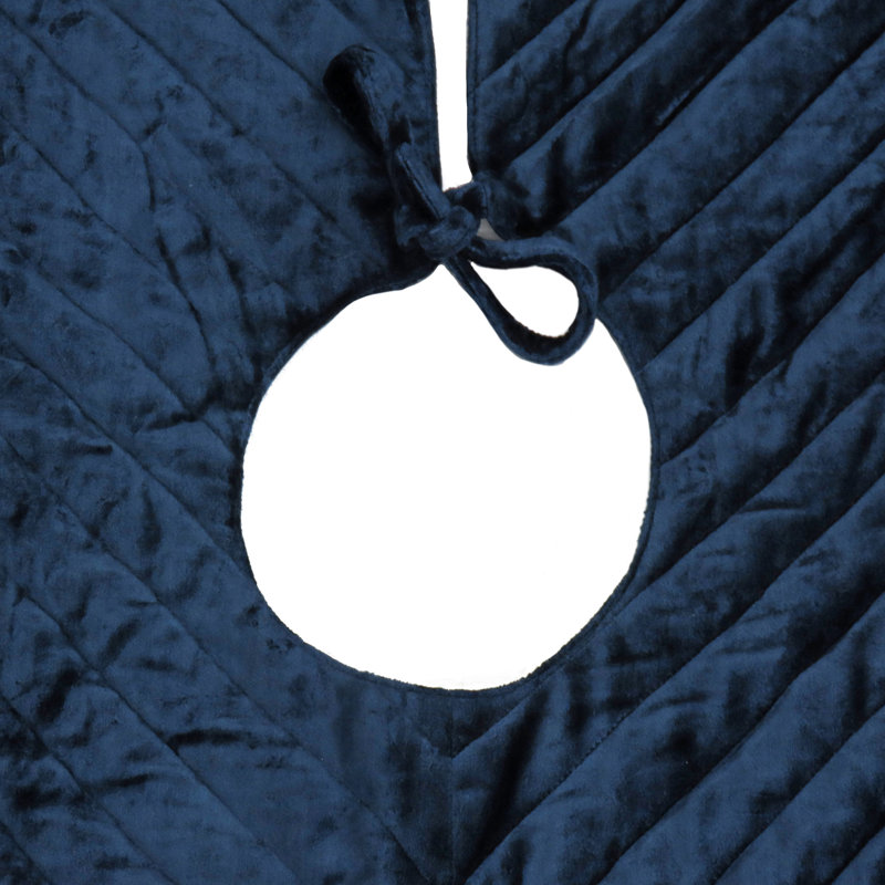 Jupe d'arbre en velours matelassé, Bleu