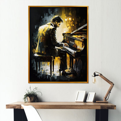 " Man Playing Piano I "