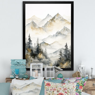 «Watercolor Lake and Forest Dream II», reproduction sur toile