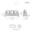 Canapé en microfibre texturée 95,5 po Soliz