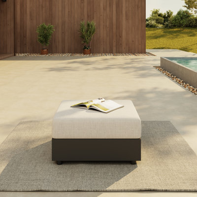 Repose-pieds d'extérieur avec coussin Zachery