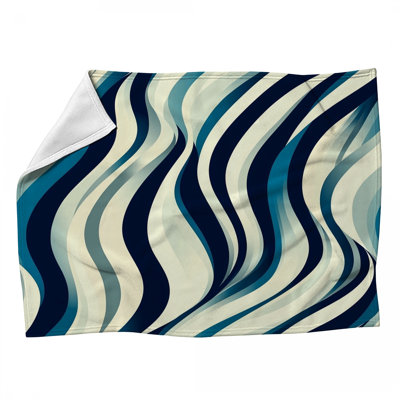 Jeté polaire Waves - Jetés contemporains pour canapés ou lits