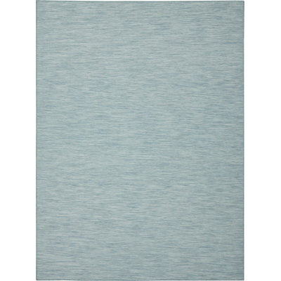6' X 9' Aqua Power Loom Area Rug