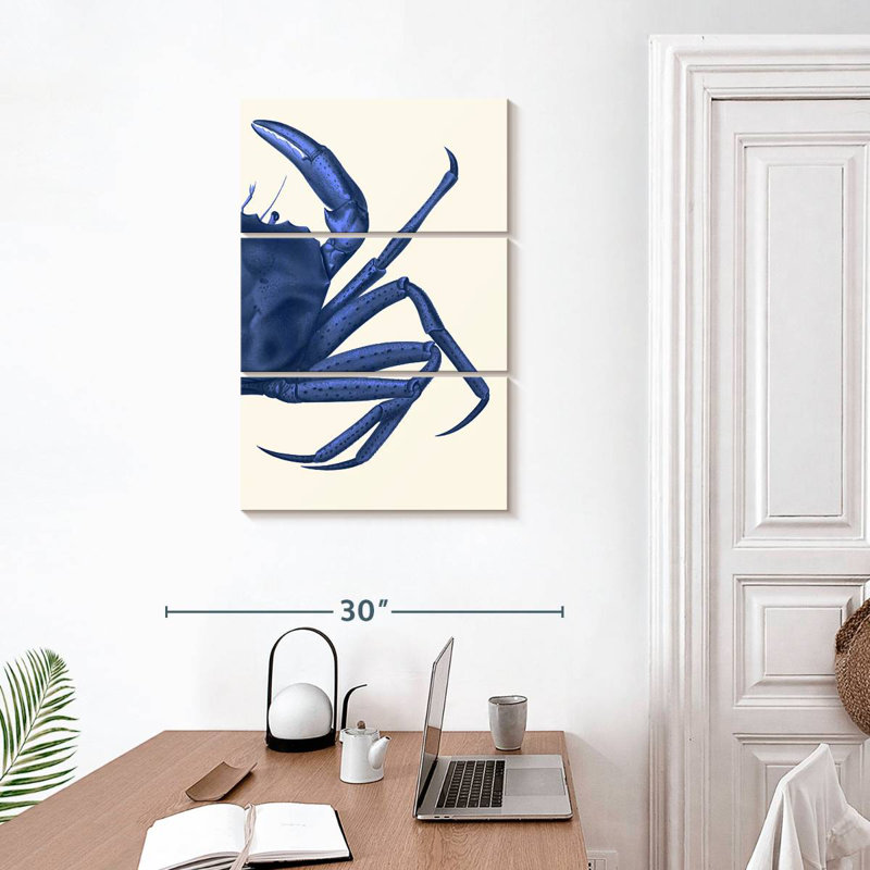 Brampt Contrasting Crab In Navy Blue B, 50" H x 32" W