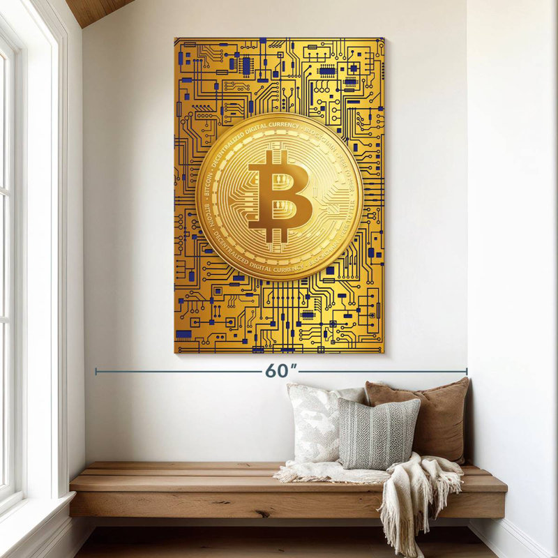 Logo Kerner Bitcoin, H 51 po x l 34 po
