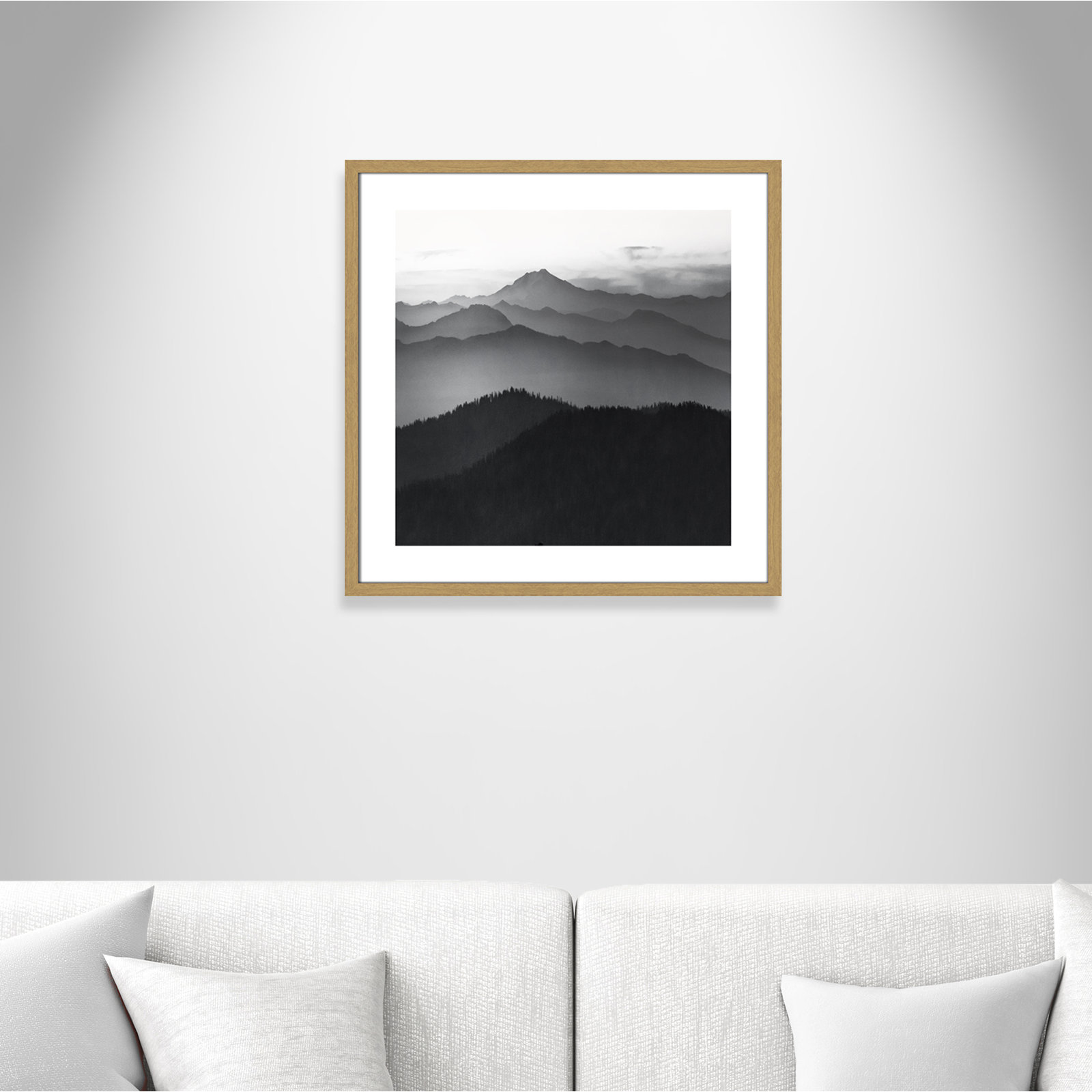 Cascades by Danita Delimont, 23.5" H x 23.5" W x 0.75" D, Natural Framed