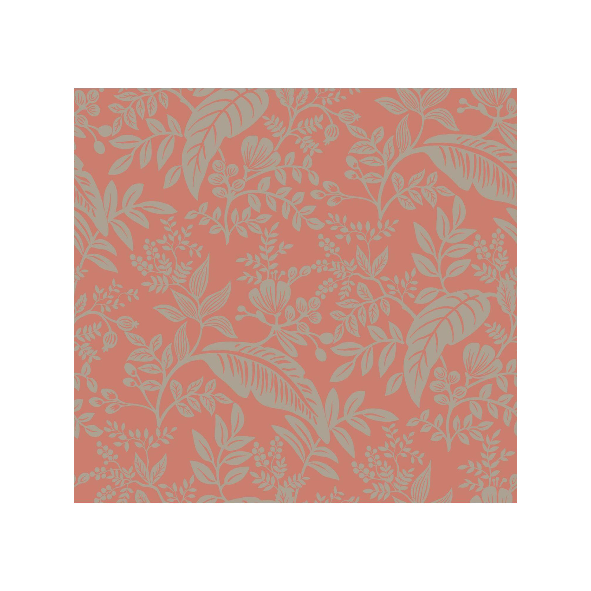 Rifle Paper Co. Canopy 27' x 27" Wallpaper Roll, Rose