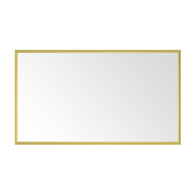 Miroir à cadre en métal pour salle de bain, finition rouille, sans réflexion, style meuble-lavabo de salle de bain avec miroir, rectangle, revêtement de finition protégé contre la corrosion, aspect transparent