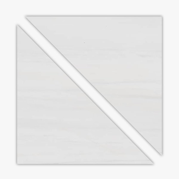 Bianco Dolomiti 8" x 8" Marble Novelty Mosaic Wall & Floor Tile