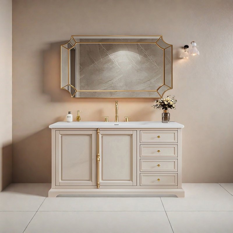 American modern style bathroom cabinet, 55""