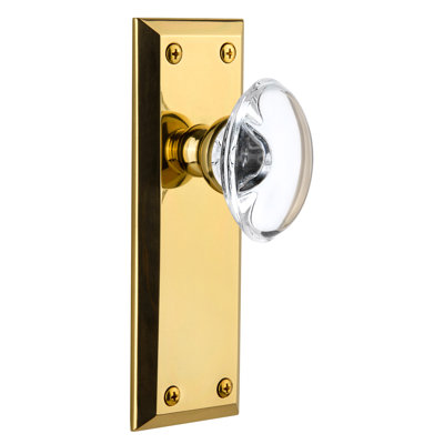 Grandeur Fifth Avenue Plate Privacy with Provence Crystal Door Knob