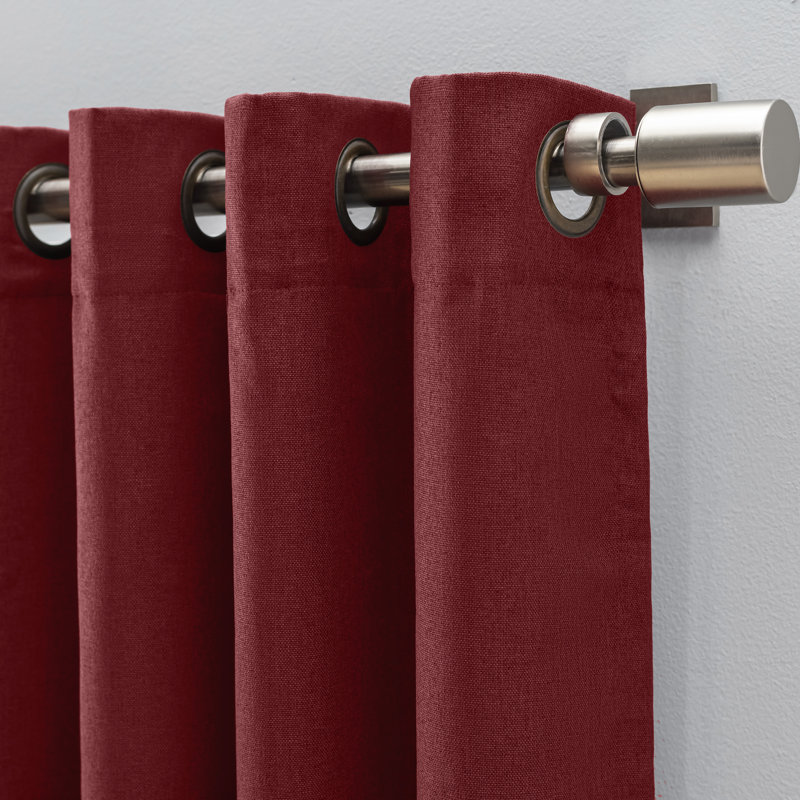 Tickmacrevan Thermal Blackout Patio Curtain Panel , Floral Rose