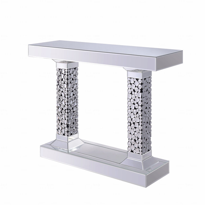 Console avec miroir et fausses pierres précieuses