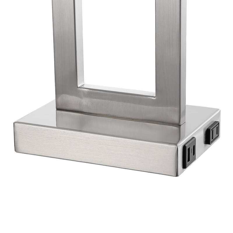 28.5 Metal Single Table Lamp Lase, Chrome