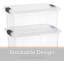 Ensemble de 3 bacs de rangement transparents Latitude Run® avec couvercles en plastique pour la maison-1573624184