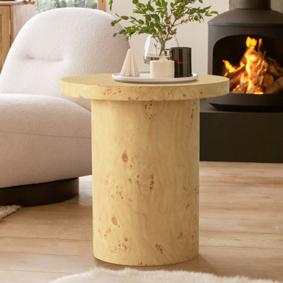 Burl Wood Side Table