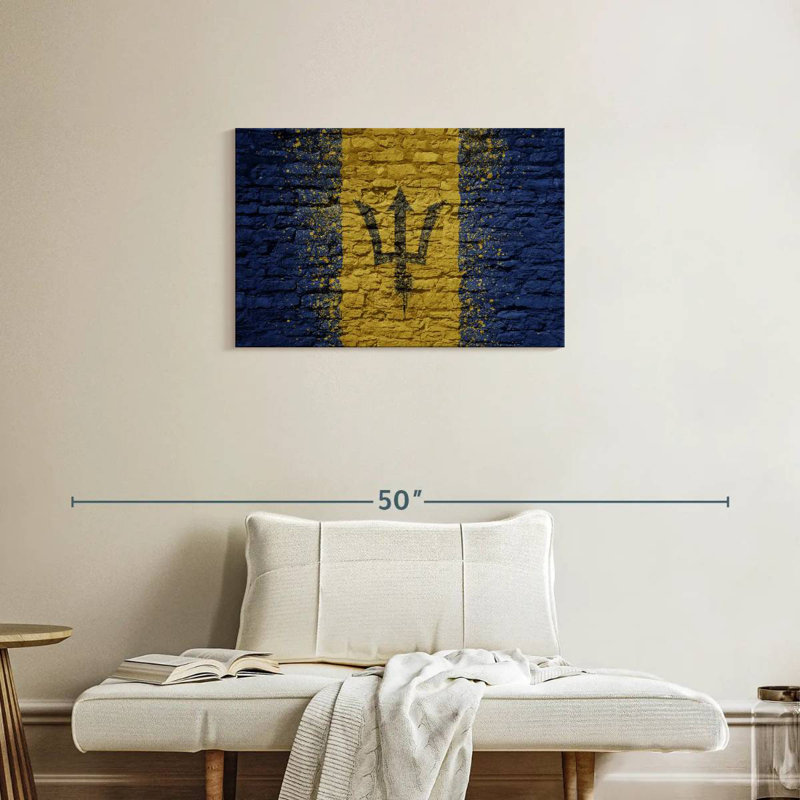 Borges Brick Textured Barbados Flag, 20" H x 30" W