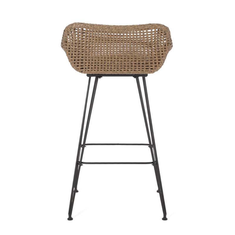 Tabouret de bar Aranza, Marron foncé, Ensemble de 4