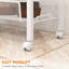 3-Tier Kitchen Cart with 3 Wire Baskets 58*18.5*87 cm Particle Board 1 Piece Kitchen Cart White with Lockable Wheels