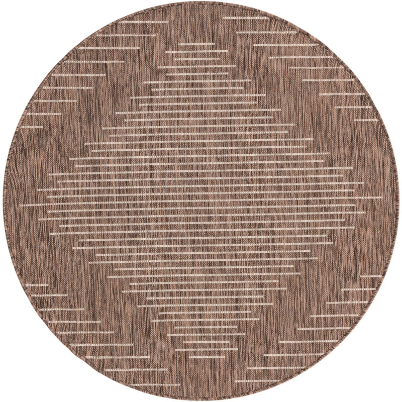Wallington Striped Indoor Rug, Round 4'