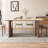 Walnut Rectangular Solid Wood Sintered Stone Dining Table-1230018146