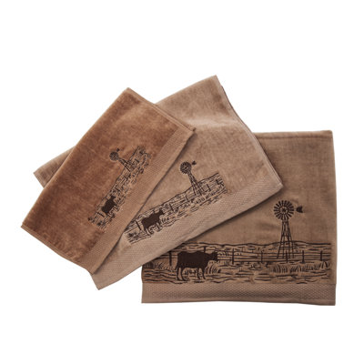 Ensemble de serviettes brodées 3 pièces Huntsman