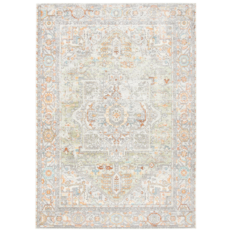 Tapis oriental sauge / beige, Rectangle 3 pi x 5 pi