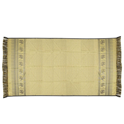 Thai Golden Elephant Gold Rectangle Table Cloth