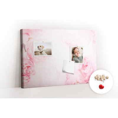 Wall Mounted cork board with print home decor message pin boards home office bulletin board ideas Blooming flowers