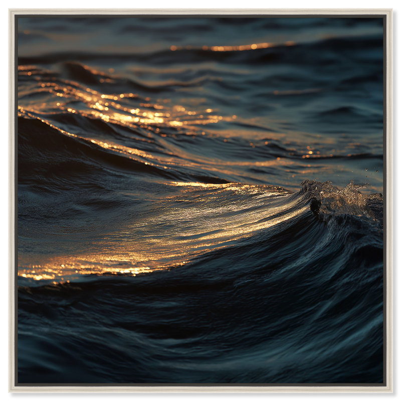 Sunset Sea I Print by Oliver Gal, 21" H x 21" W, Silver Floater Frame