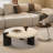 Mid-century Round Coffee Table Set-53875431
