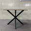 Table de salle à manger ronde 31,5 ", petite table de cuisine circulaire avec pieds en métal noir pour 2 à 4 personnes, table de salle à manger moderne
