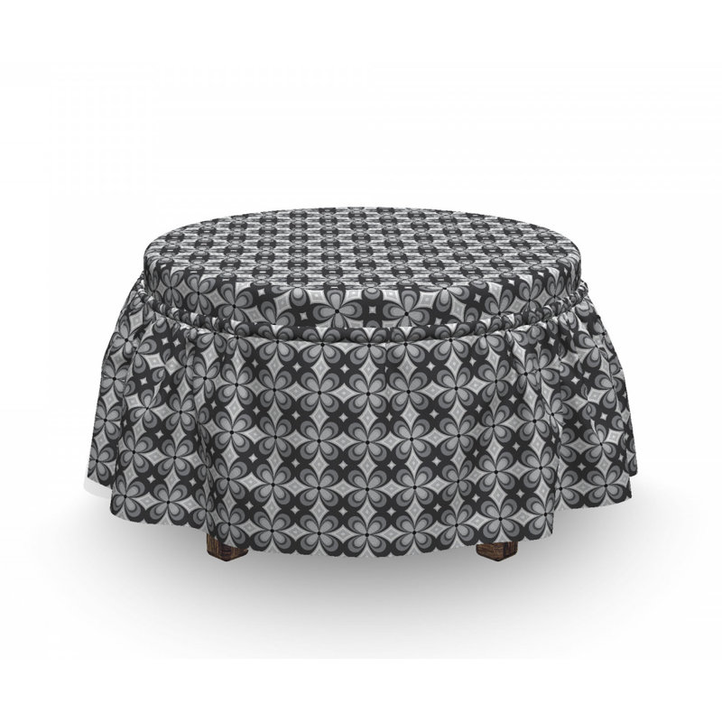 Housse pour repose-pieds motif floral